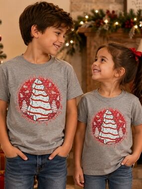HG Creations Kids O Christmas Tree Holiday Graphic Tee Unisex